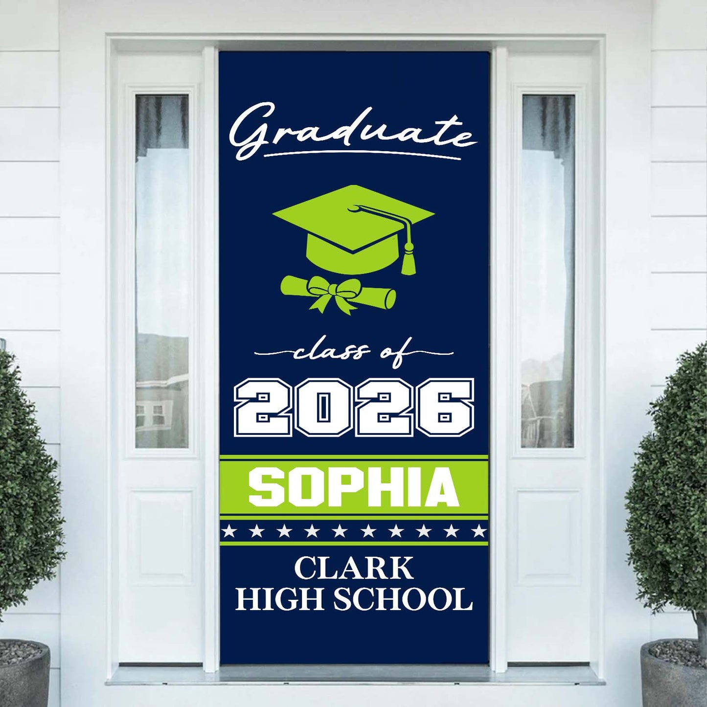 Personalized Graduation Door Cover | Custom Class of 2026 Banner | Senior Gift Door Decor 684584