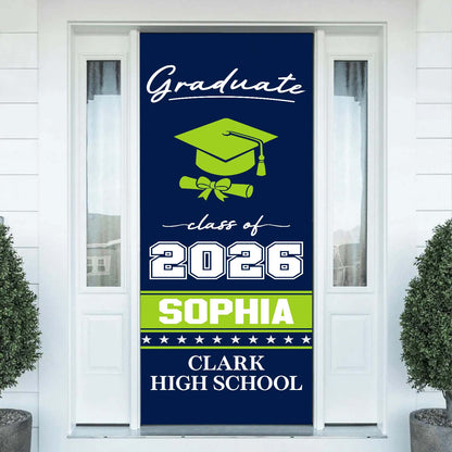 Personalized Graduation Door Cover | Custom Class of 2026 Banner | Senior Gift Door Decor 684584