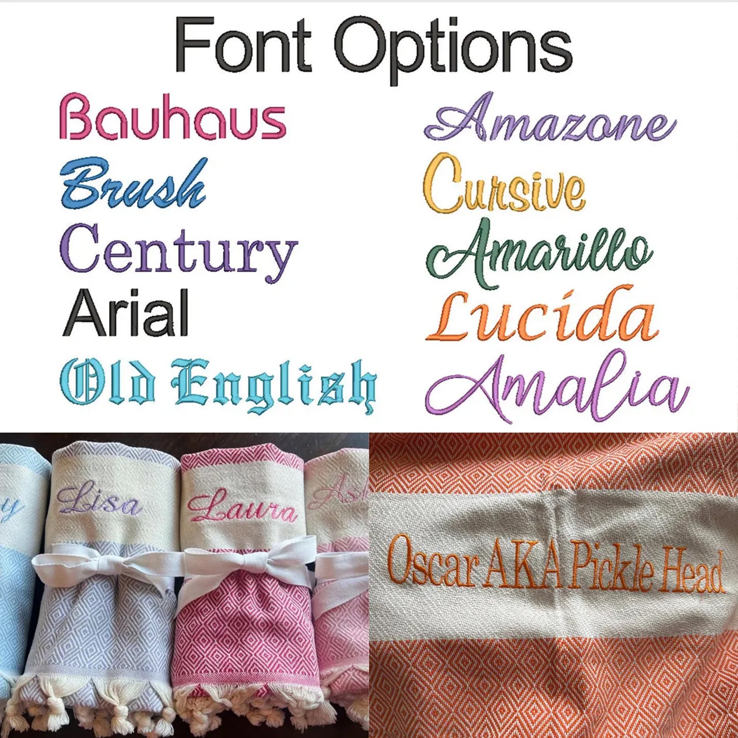 Personalized Beach Towel, Custom Name Turkish Towel, Girls Trip Gift, Bachelorette Party Favor 684779 WFD