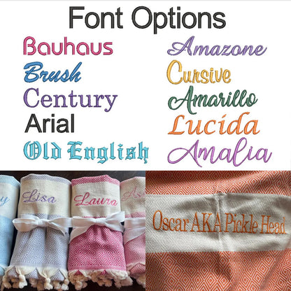 Personalized Beach Towel, Custom Name Turkish Towel, Girls Trip Gift, Bachelorette Party Favor 684779 WFD