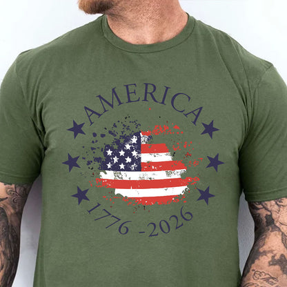USA 250 Years 1776-2026 Bright Shirt | Patriotic US Flag 4th Of July T-Shirt | Independence Day Tee 684398