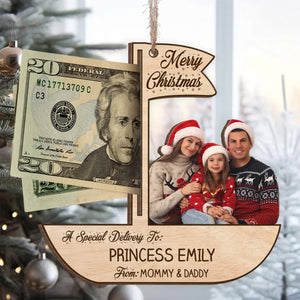 Personalized Christmas Boat Wooden Money Holder Ornament, Custom Photo Special Delivery Family Gift 686242 WFD