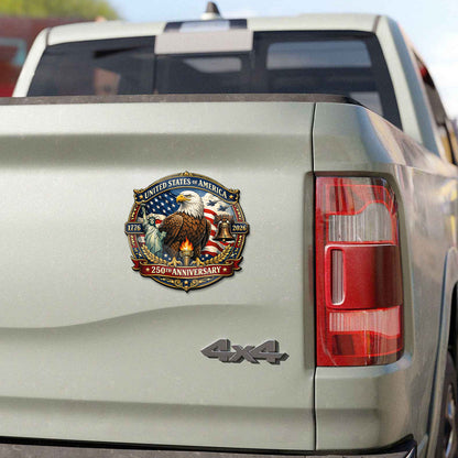 USA 1776–2026 250 Years Anniversary Car Magnet | Patriotic Eagle Liberty Car Magnet 684543