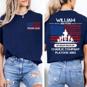 Personalized Military Graduation Shirt, Custom Bootcamp Graduation Tee, Military Mom Pocket & Back Shirt 683344-1