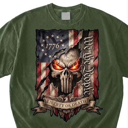 250 Years We The People Shirt, Liberty Or Death Skull Tee, Patriotic USA Flag Veteran Independence Day Shirt 685194 WFD