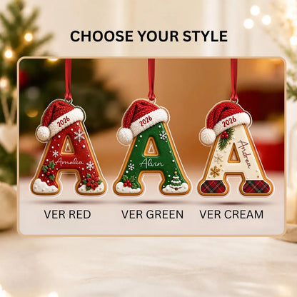 Personalized Gingerbread Letter Acrylic Ornament, Custom Name Initial Christmas Ornament 686637 WFD
