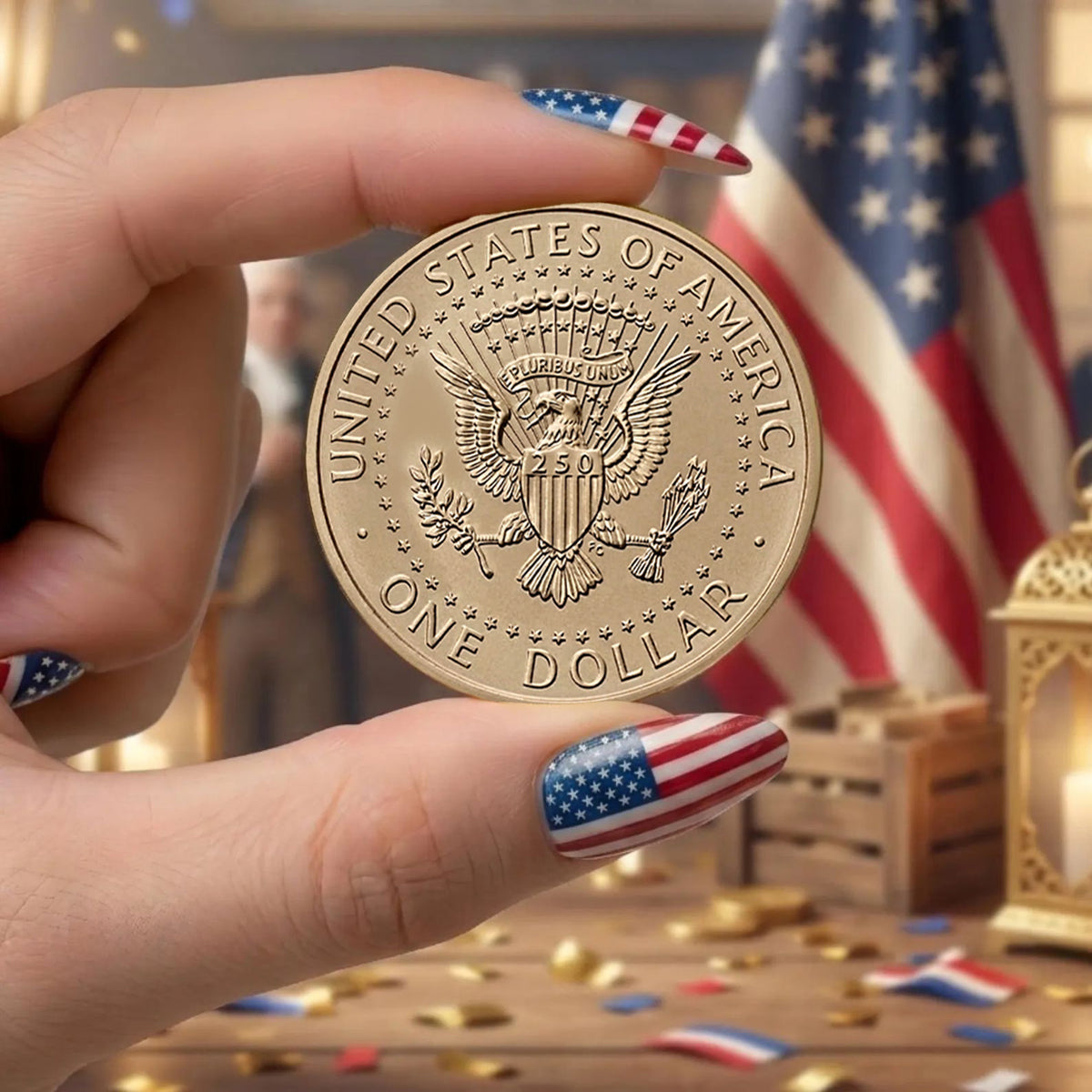 Donald Trump Commemorative Coin, USA 250th Anniversary Coin, 1776-2026 Patriotic Trump Keepsake 686132