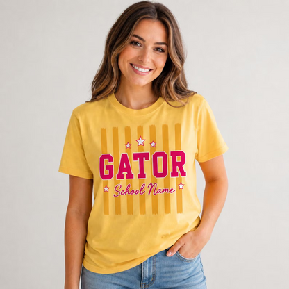 Custom Mascot Striped Kids Shirt, Personalized School Spirit Tee, Back to School Shirt, Test Day Shirt 685486 WFD