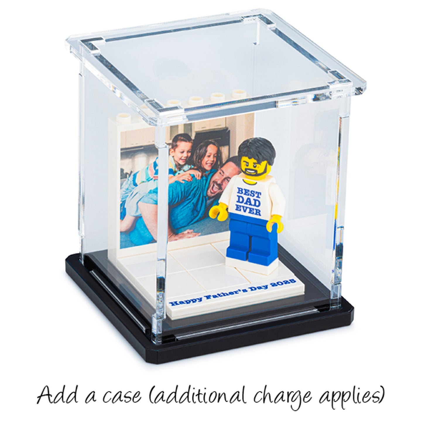 Personalized Father's Day Photo Building Brick Block Keepsake, Custom Dad Mini Figure Photo Gift 685049