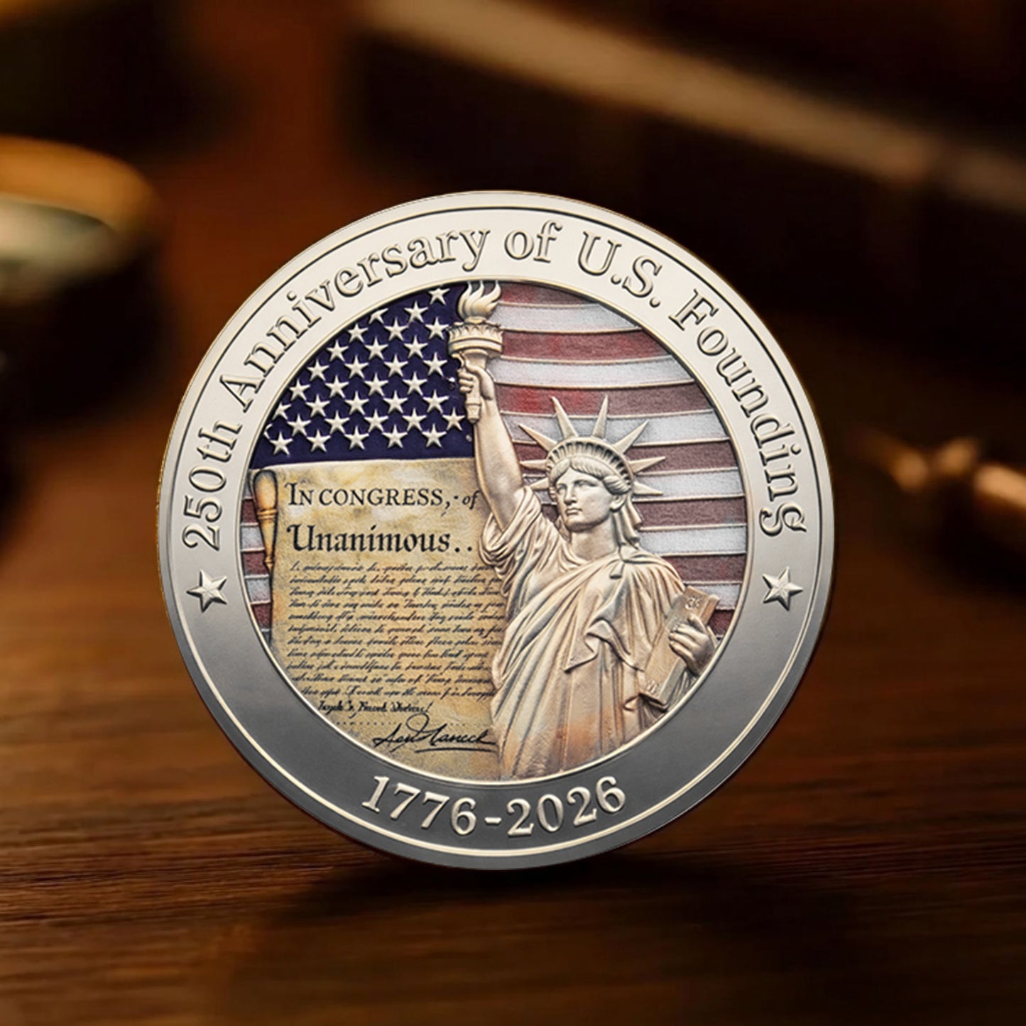 250 Years Anniversary of US Founding Coin | Patriotic Liberty Eagle 1776–2026 Commemorative Coin 684679
