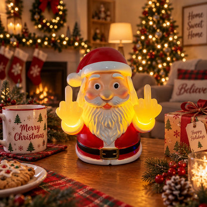 Funny Middle Finger Light Up Wall Lamp, Santa Reindeer Ghost LED Night Light, Christmas Halloween Decor 686662 WFD
