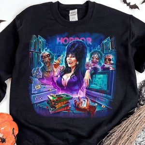 Elvira Mistress of the Dark Halloween Shirt, Retro 80s Horror Movie Shirt, Vintage Halloween Tee 683308-5