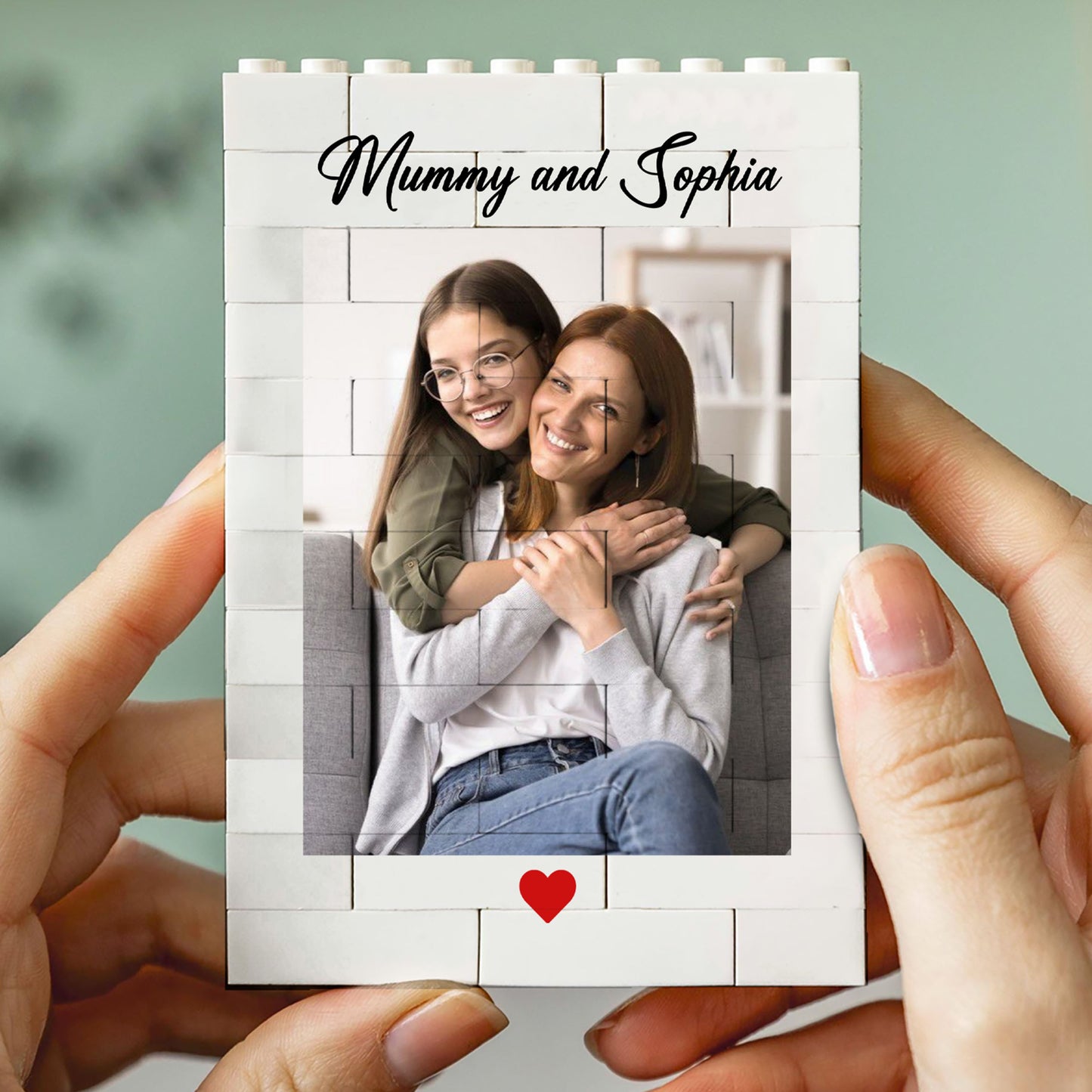 Custom Photo Mummy and Me Building Brick Blocks | Personalized Brick Photo Block Gift for Mother’s Day 684305