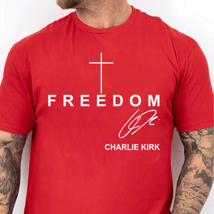 Freedom Charlie Kirk Red Shirt | Red Freedom Shirt | We Wear Red Charlie Kirk Birthday October 14 Shirt 683204