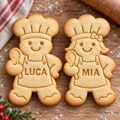 Personalized Gingerbread Cookie Cutter & Stamp, Custom Name Christmas Baking Tool, Holiday Gift for Bakers 686985 WFD