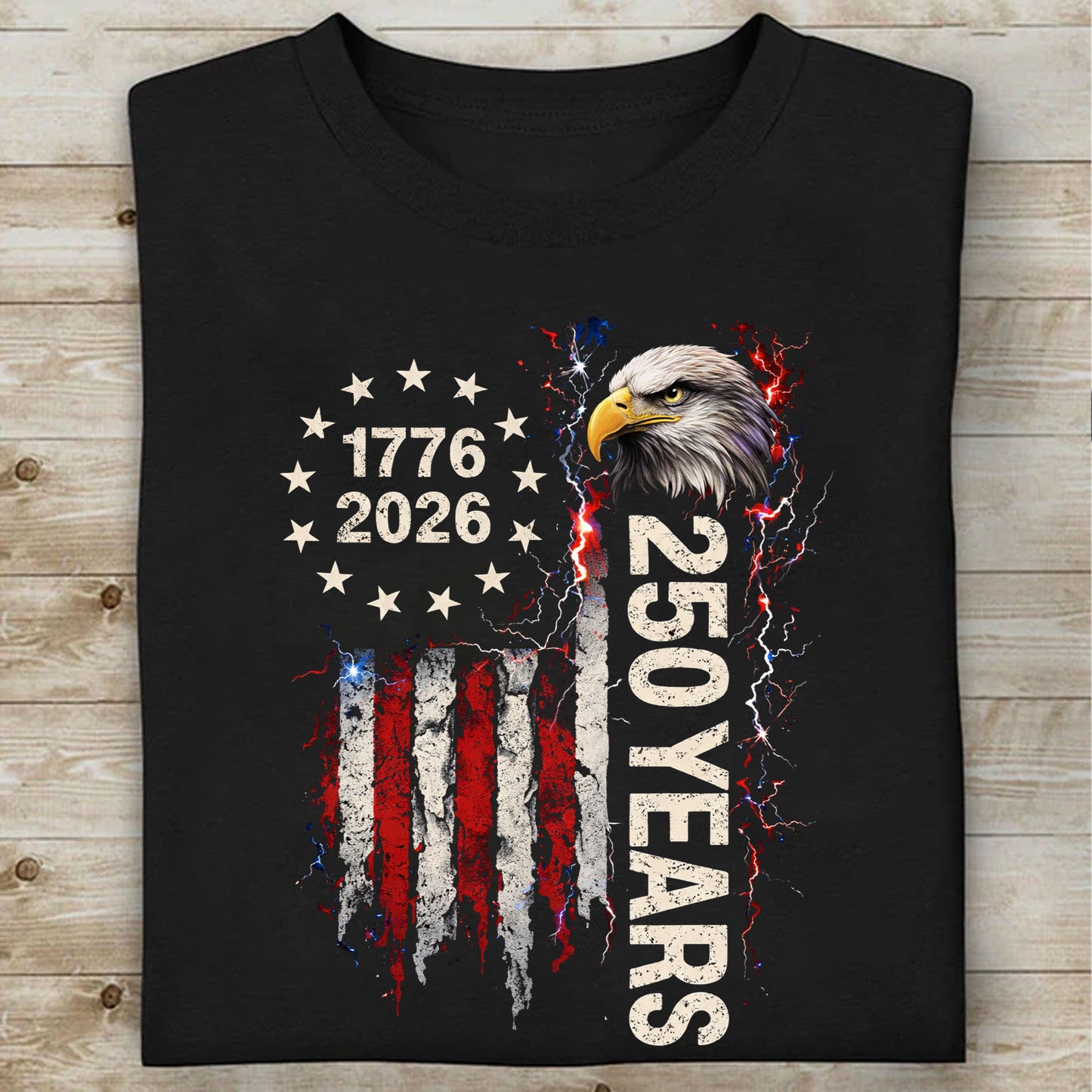 250 Years Patriotic Eagle Shirt, 1776-2026 US Flag T-Shirt, 4th of July Independence Day Gift Tee 684749