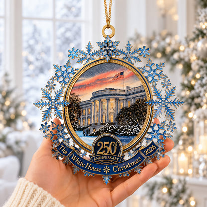 White House 250 Years Anniversary Metal Ornament, USA 250 Years 2026 Commemorative Keepsake 686614 WFD