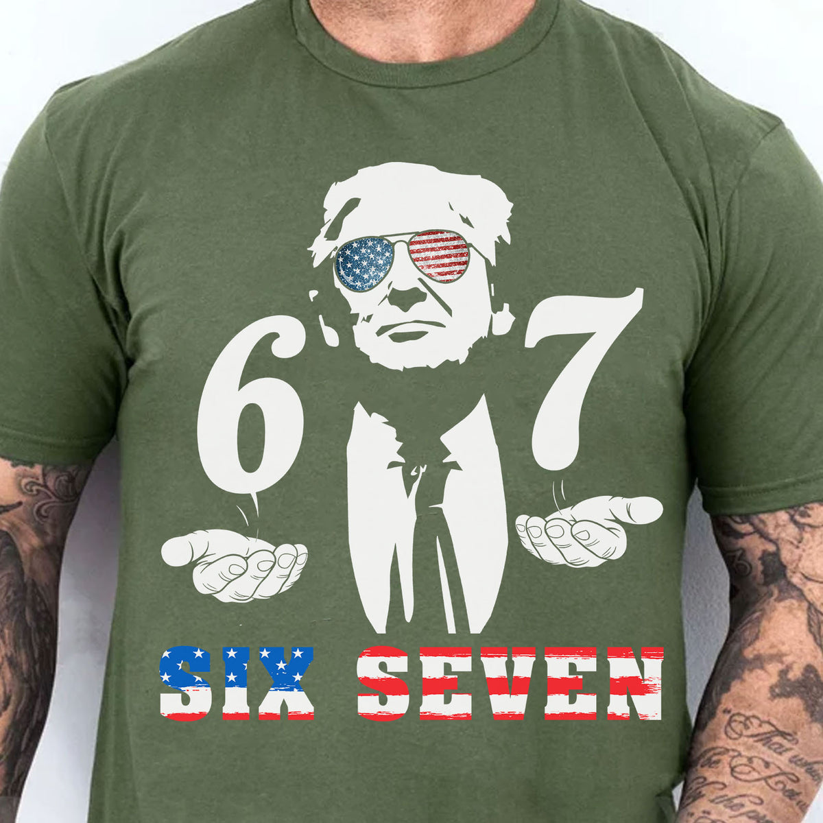 Six Seven Trump Meme Sweatshirt, Funny Political Trump 6 7 Shirt, Six Seven Viral Meme Tee 683599