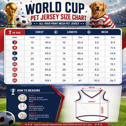 Personalized USA Dog Soccer Jersey, Custom Dog Name & Number Shirt, USA 2026 Pet Soccer Jersey Gift 685512 WFD