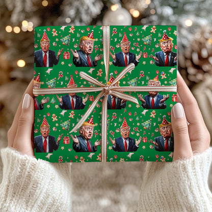 Funny Trump Wrapping Paper, Donald Trump Wrapping Paper, Wrapping Paper For Christmas 683545 - GOP