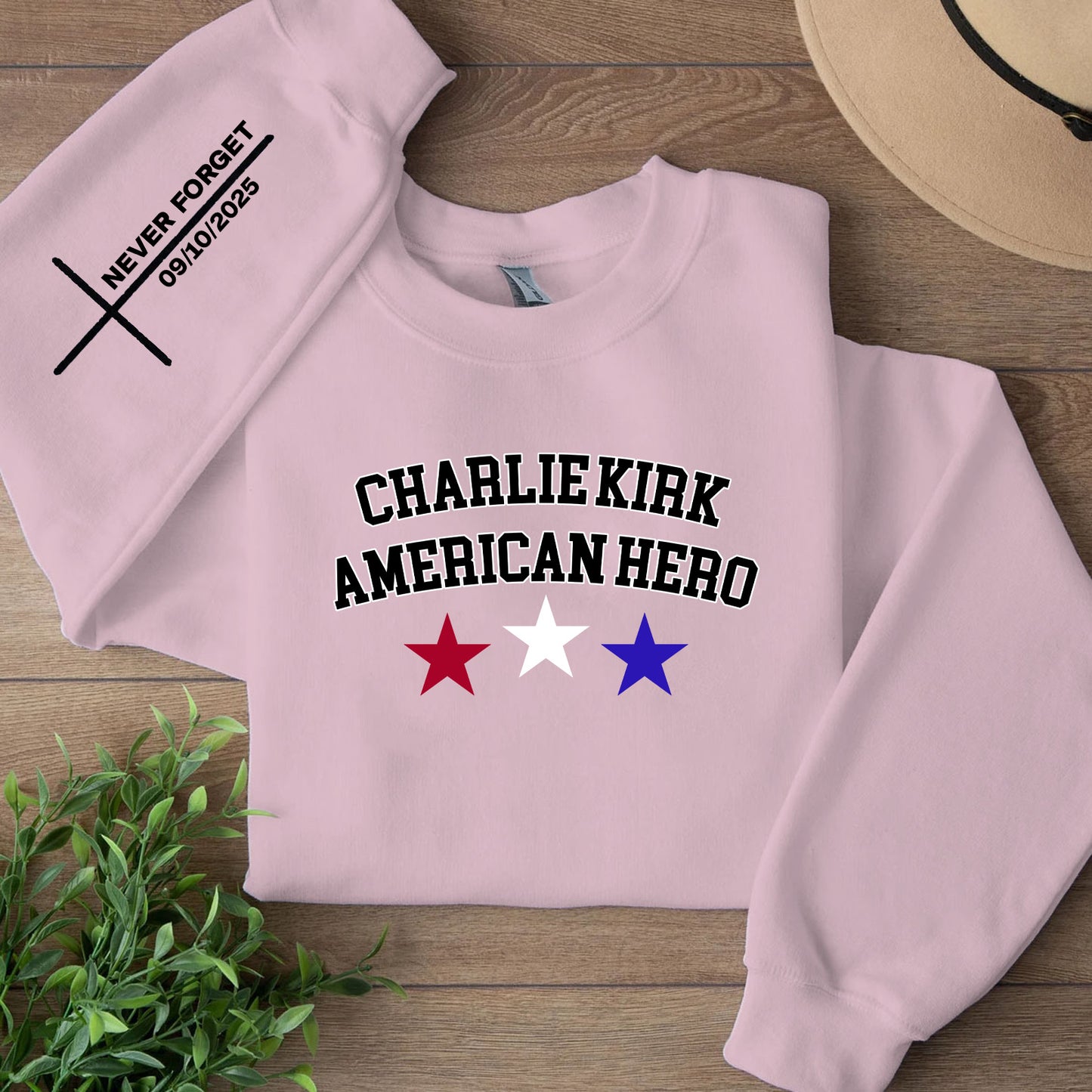 Charlie Kirk American Hero Sweater | Political Sleeve Right Sweatshirt | Political Awareness Top 682889