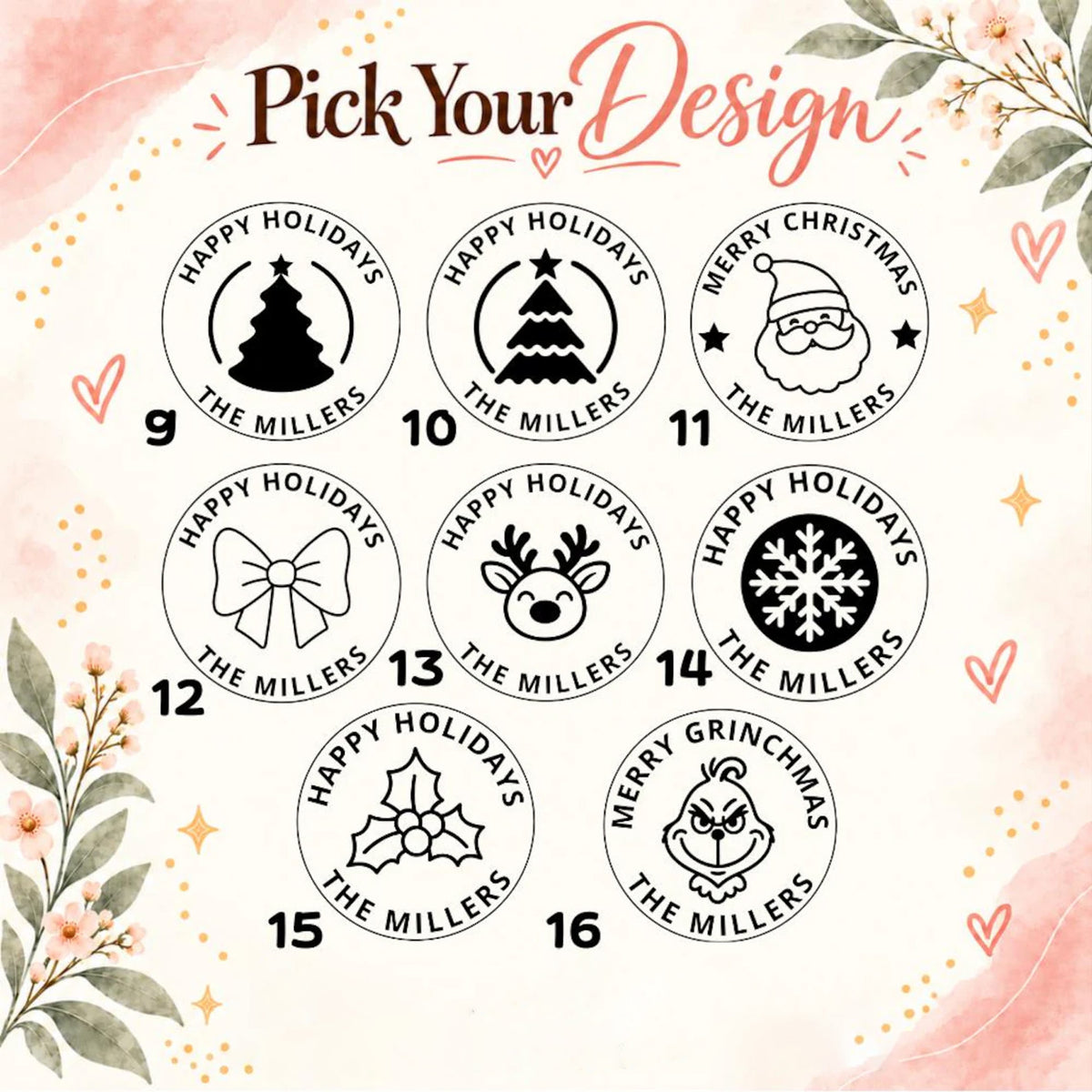 Personalized Christmas Cookie Stamp & Cutter, Custom Family Name Baking Tool, Christmas Gift for Bakers 686946 WFD