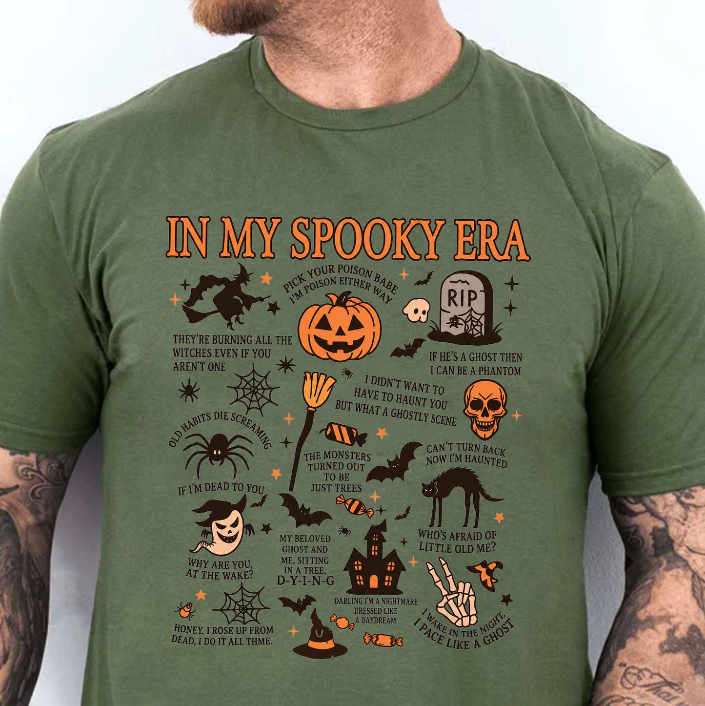 In My Spooky Era Halloween Shirt, Vintage Spooky Season Graphic Tee, Funny Fall Gift for Friends 685660