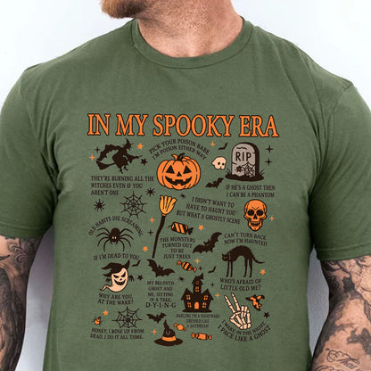 In My Spooky Era Halloween Shirt, Vintage Spooky Season Graphic Tee, Funny Fall Gift for Friends 685660