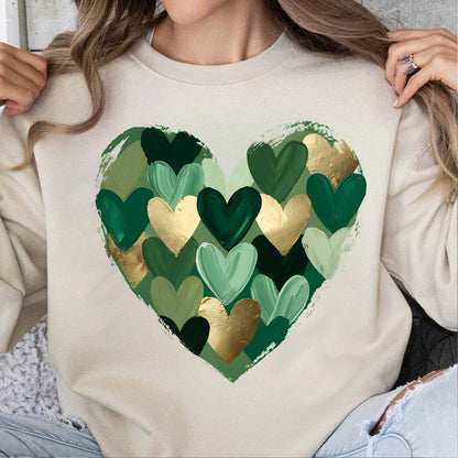 Green Heart St. Patrick’s Day Shirt | Lucky Irish Heart Sweatshirt | St. Paddy’s Day T-Shirt 684188