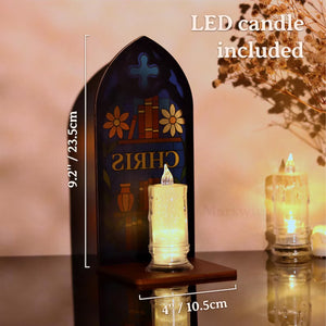 Custom Gothic Book Nook with Light, Fantasy Windows Book Nook, Candle Holder, Book Lover Gift 683827