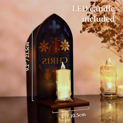 Custom Gothic Book Nook with Light, Fantasy Windows Book Nook, Candle Holder, Book Lover Gift 683827