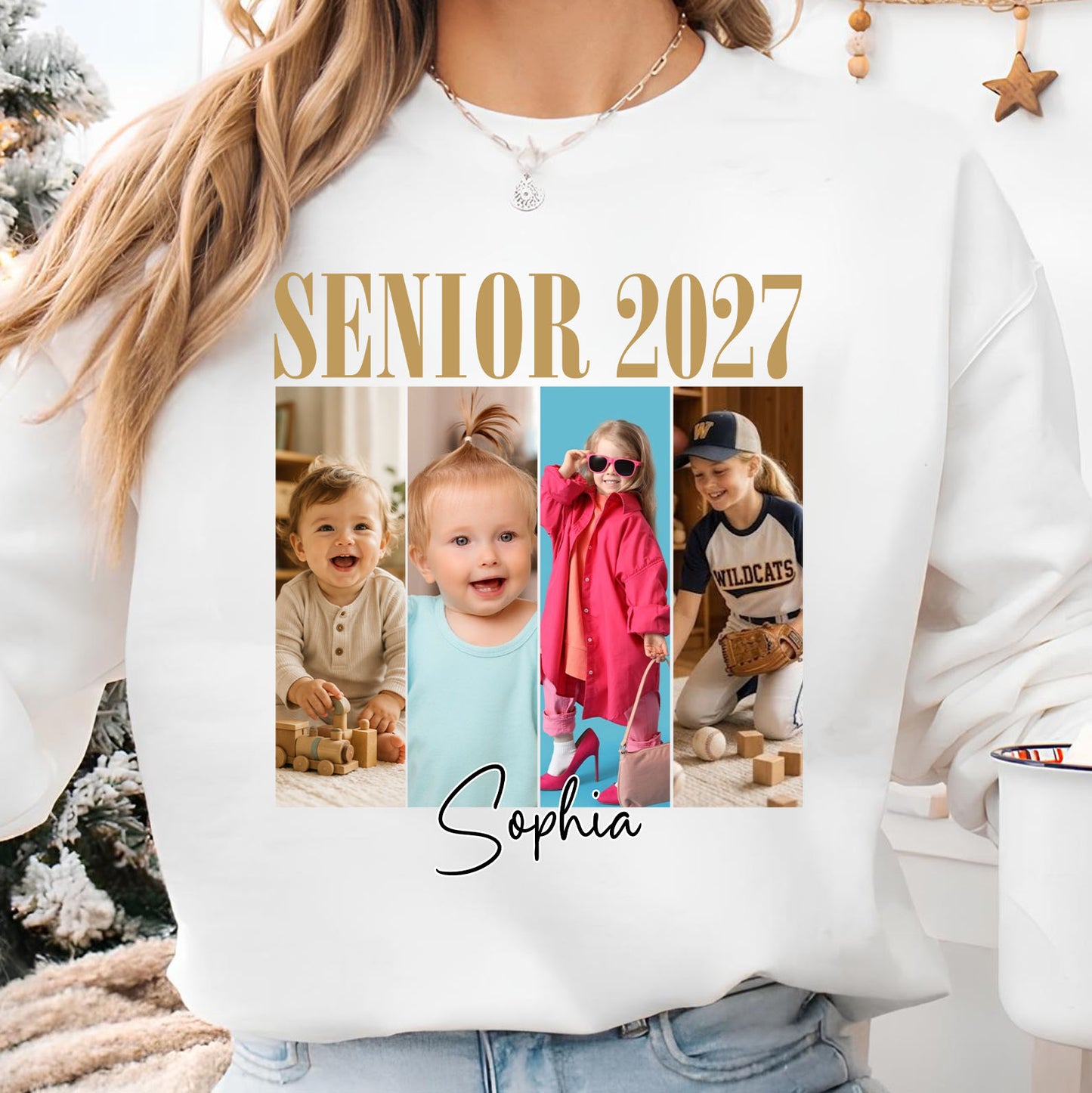 Custom Photo Senior 2027 Bright Shirt, Personalized Class of 2027 Graduation Tee, Senior Keepsake Gift 685724