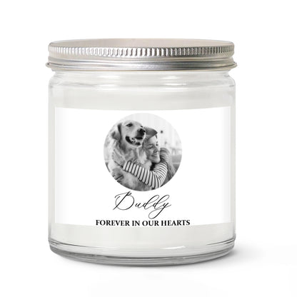 Custom Photo Pet Memorial Candle, Personalized Dog Cat Remembrance Candle, Pet Loss Sympathy Gift 685708