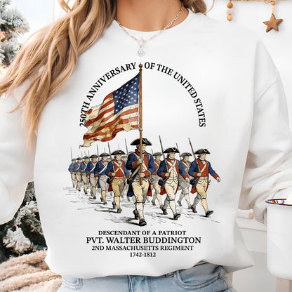Custom Name 250 Years Anniversary Bright Shirt | Personalized Descendant of a Patriot Sweatshirt | Patriotic Tee 684407