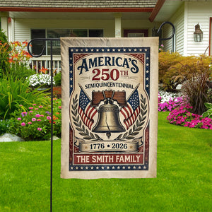 Personalized 250 Years Anniversary Garden Flag | Custom Name Patriotic US Flag 1776–2026 684198