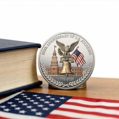 250 Years Anniversary of US Founding Coin | Patriotic Liberty Eagle 1776–2026 Commemorative Coin 684679