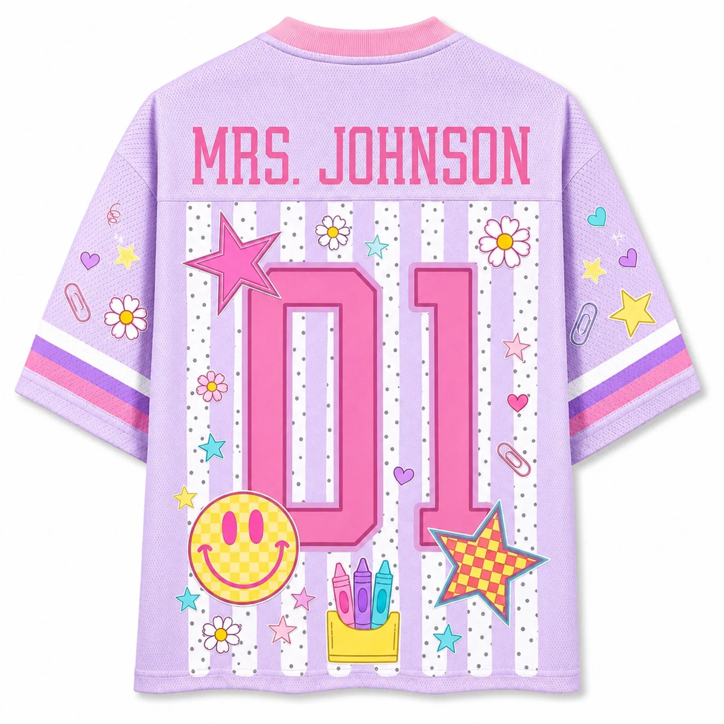 Personalized Teacher Football Jersey, Custom Grade Level Name & Number Shirt, Retro Back to School Gift 685676 WFD
