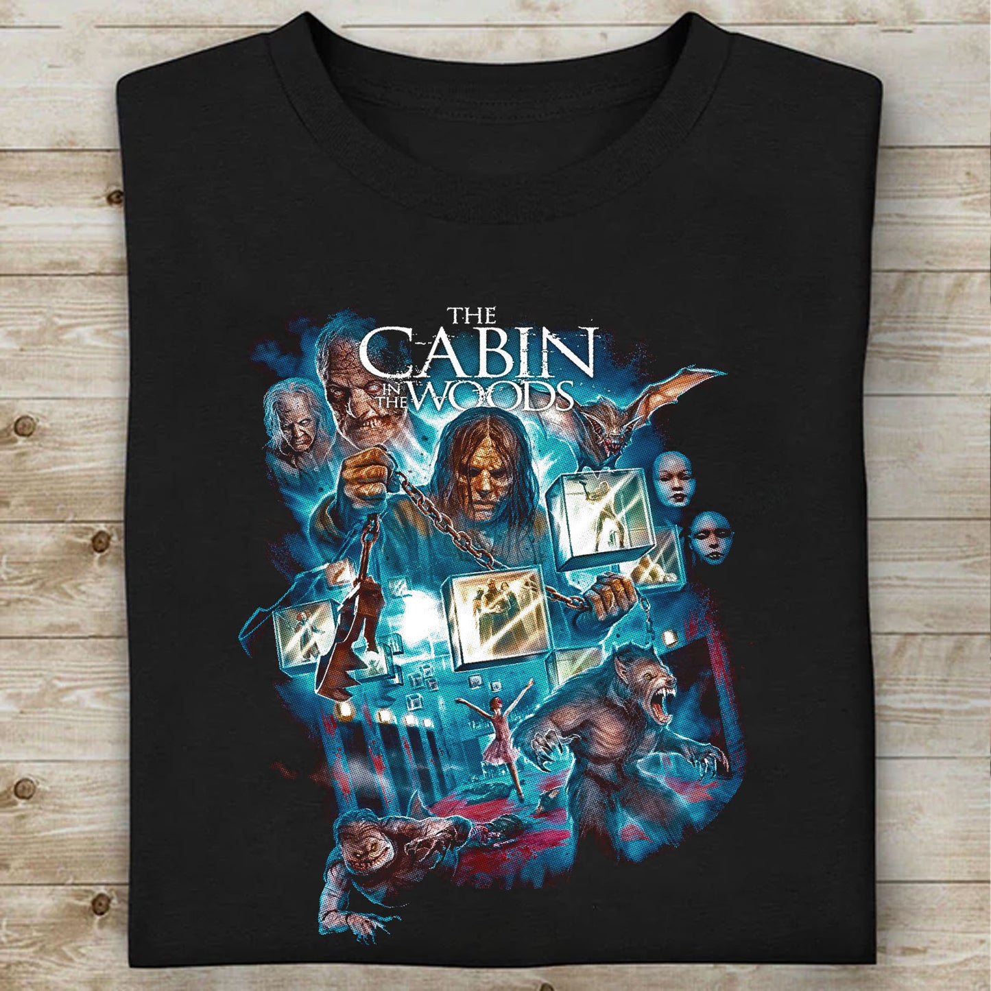 The Cabin In The Woods Halloween Shirt, Retro 90s Horror Movie Tee, Halloween Graphic T-Shirt 683308-3