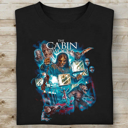 The Cabin In The Woods Halloween Shirt, Retro 90s Horror Movie Tee, Halloween Graphic T-Shirt 683308-3