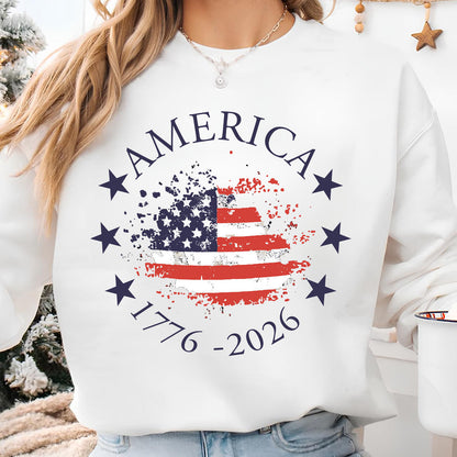 USA 250 Years 1776-2026 Bright Shirt | Patriotic US Flag 4th Of July T-Shirt | Independence Day Tee 684398