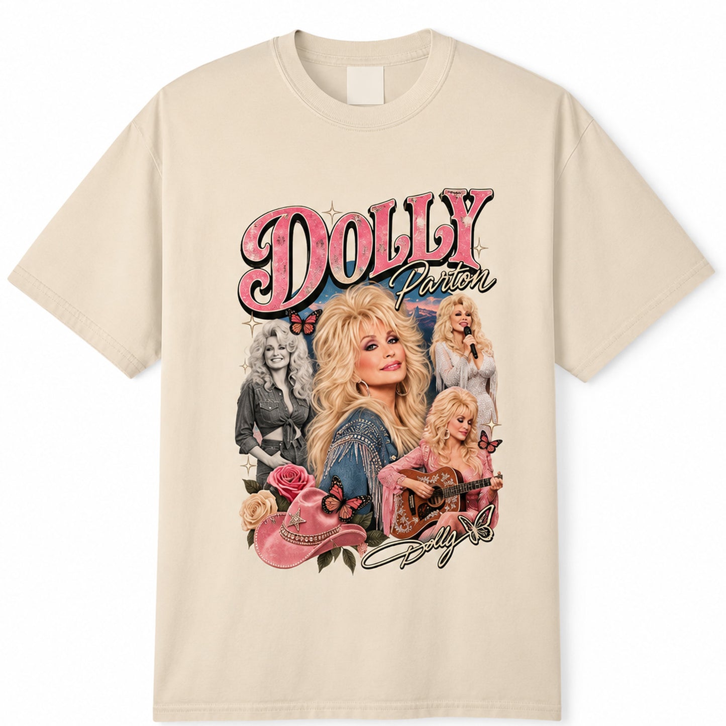 Dolly Parton Collage Shirt, Vintage Country Music Graphic Tee, Retro Western Cowgirl Concert T-Shirt 686075 WFD
