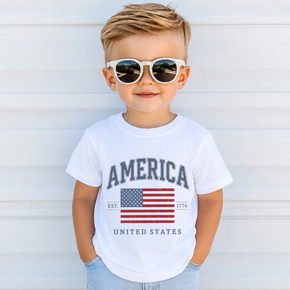 250 Years USA Flag Kids Shirt, America Est. 1776 Patriotic Tee, United States 4th of July Youth Shirt 685472