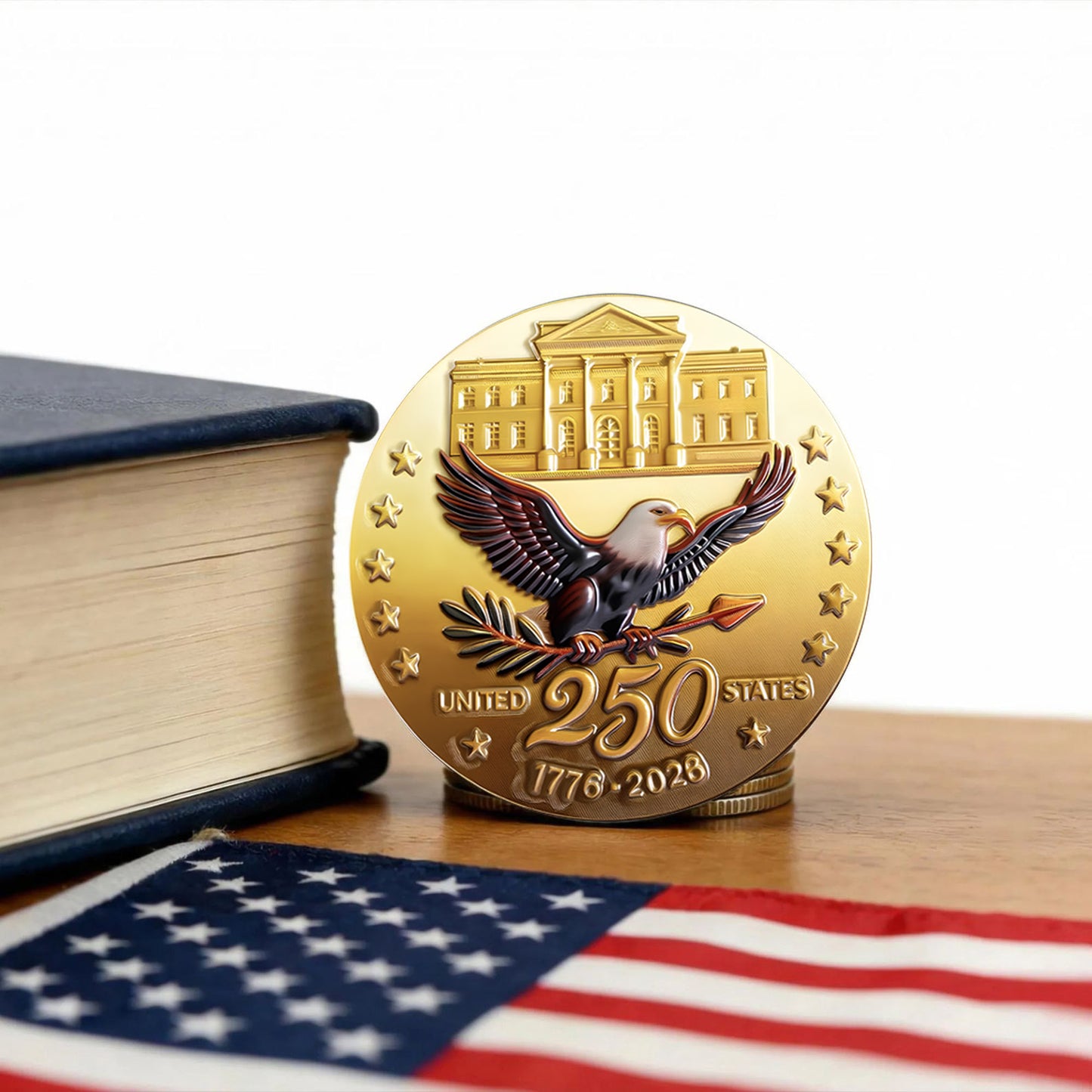 250 Years Anniversary 1776–2026 USA Commemorative Coin | Patriotic 4th of July Coin 684691