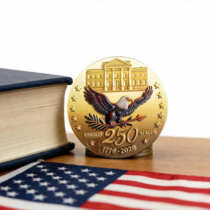 250 Years Anniversary 1776–2026 USA Commemorative Coin | Patriotic 4th of July Coin 684691