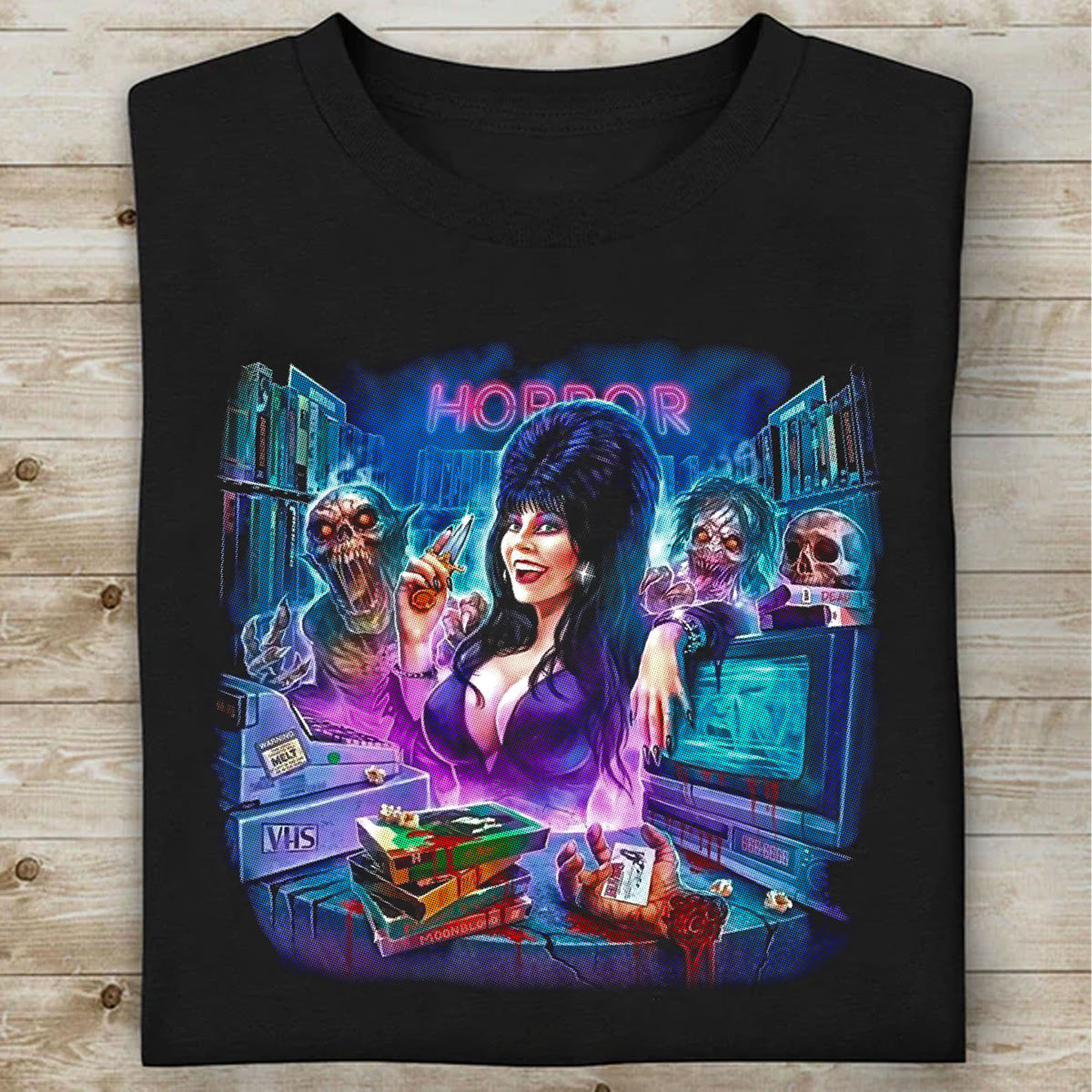 Elvira Mistress of the Dark Halloween Shirt, Retro 80s Horror Movie Shirt, Vintage Halloween Tee 683308-5