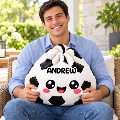 Personalized Sports Ball Squishy Shaped Pillow, Custom Name Cute Plush Cushion, Sports Lover Gift for Kids 686964 WFD