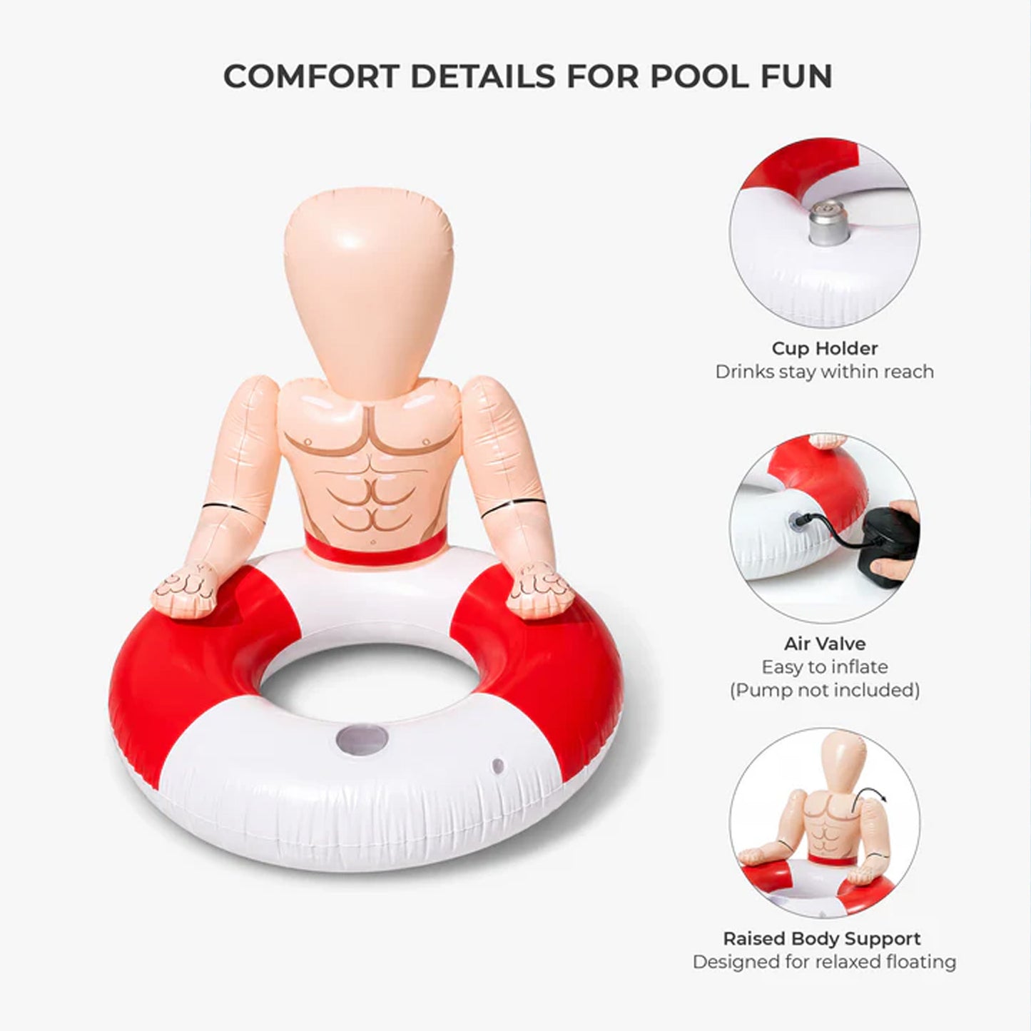 Personalized Face Photo Pool Float, Custom Summer Pool Ring, Funny Beach Float Gift, Pool Party Float 685522 WFD