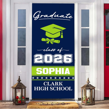 Personalized Graduation Door Cover | Custom Class of 2026 Banner | Senior Gift Door Decor 684584
