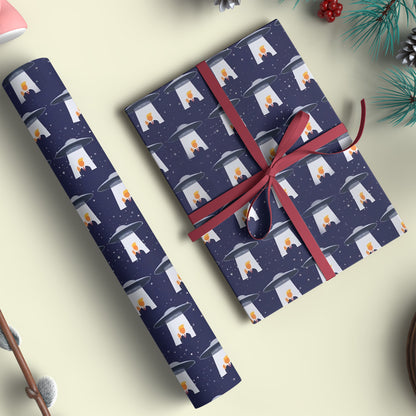 Funny Trump UFO Christmas Wrapping Paper, Alien Donald Trump Gift Wrap, Political Holiday Gift 686228