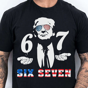 Six Seven Trump Meme Sweatshirt, Funny Political Trump 6 7 Shirt, Six Seven Viral Meme Tee 683599